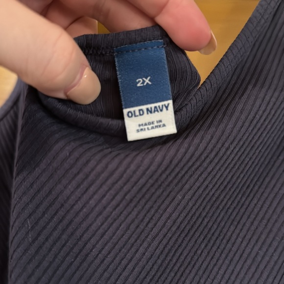 Size 2X Women’s Old Navy Navy Ribbed Tank Bodysuit - Picture 5 of 5